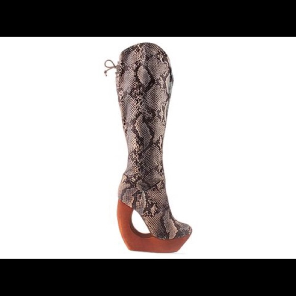 Grey Blue Snake Print Jeffrey Campbell